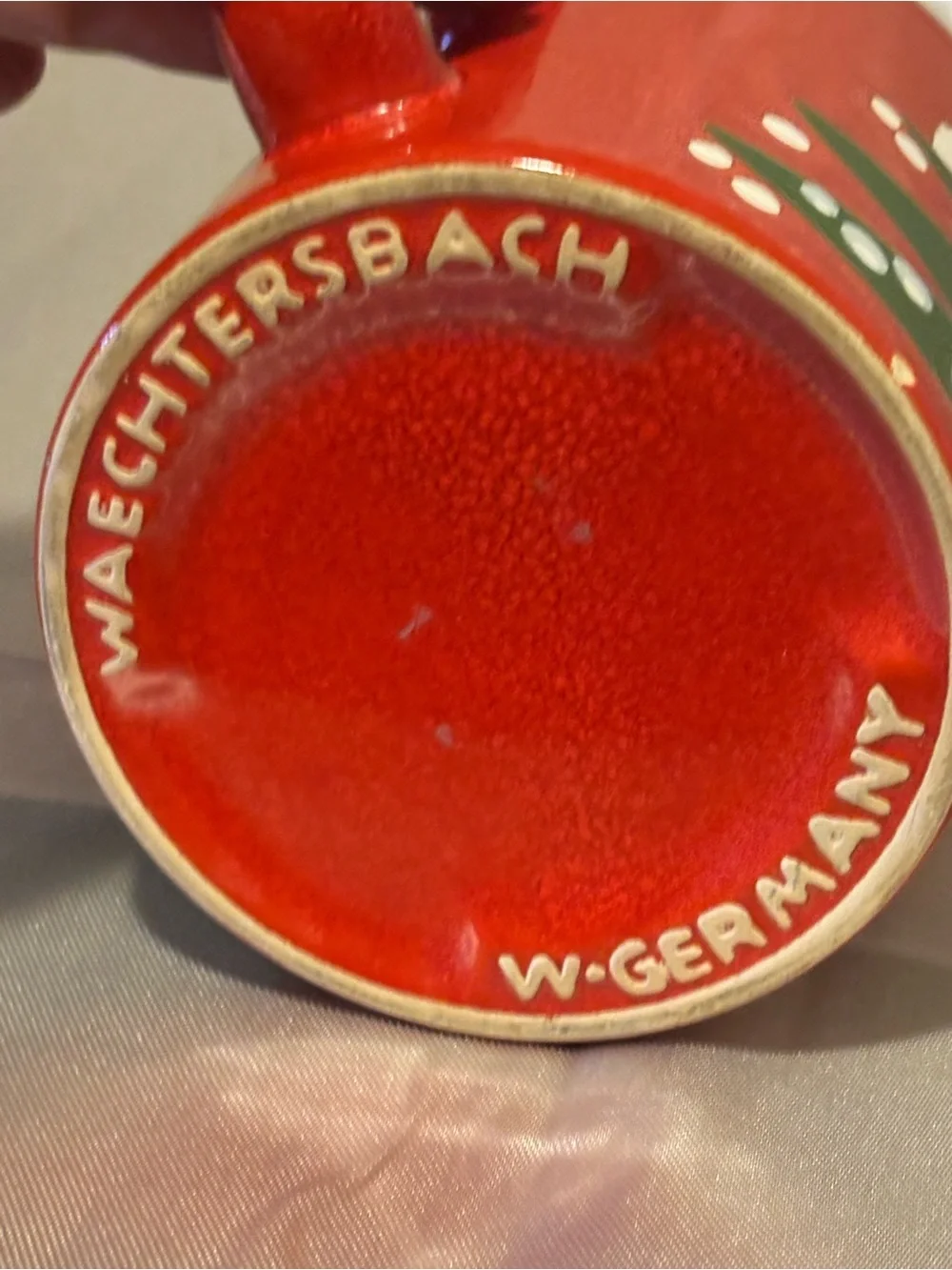 Vintage Waechtersbach Red Christmas Tree Mug.